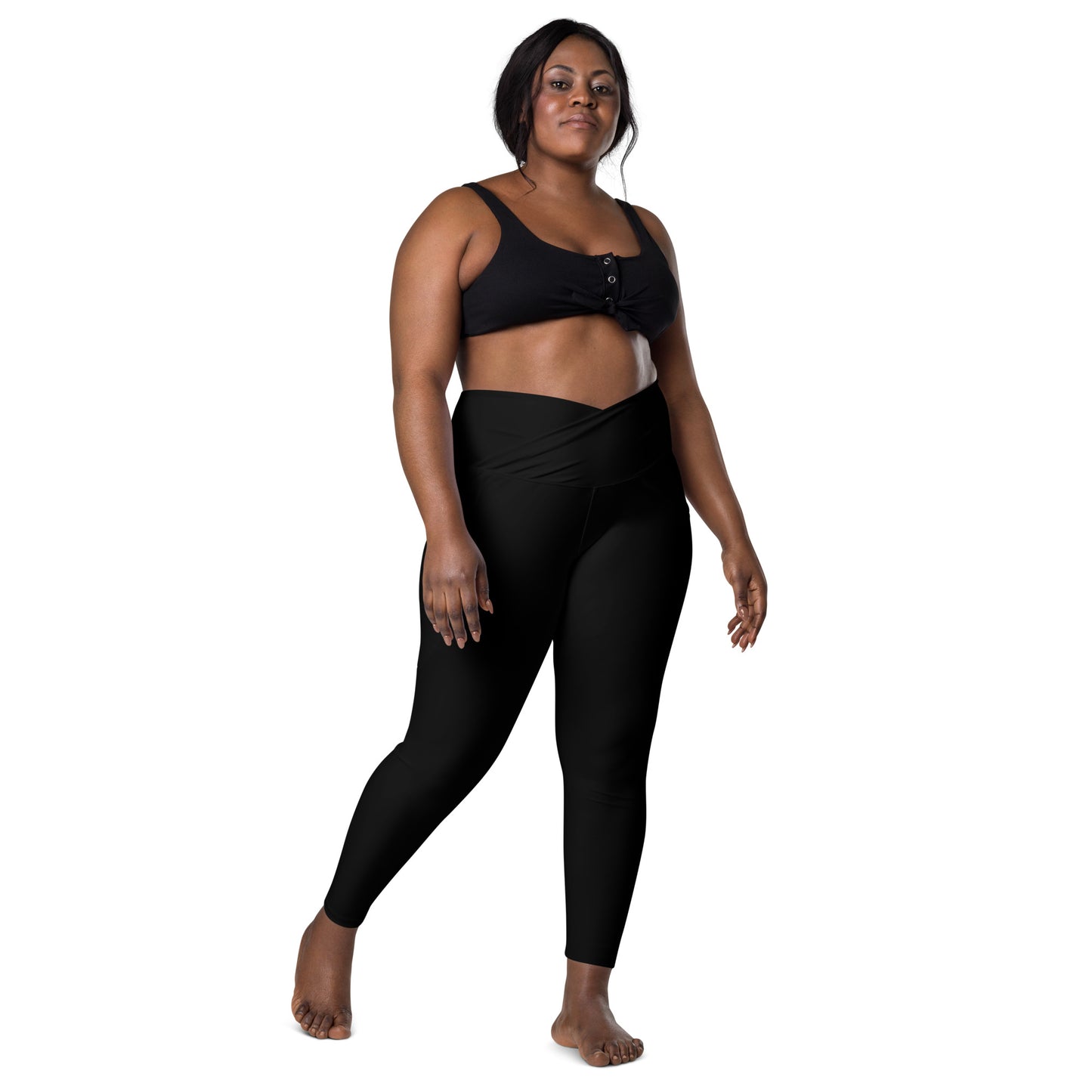 Crossover leggings with pockets - To Be Amor