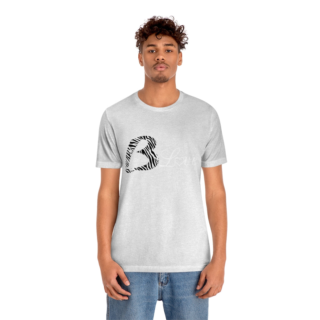 Unisex Jersey BLove Zebra Short Sleeve Tee - To Be Amor