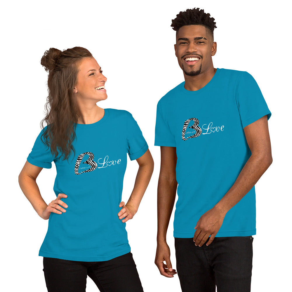 Unisex Blove Zebra t-shirt - To Be Amor