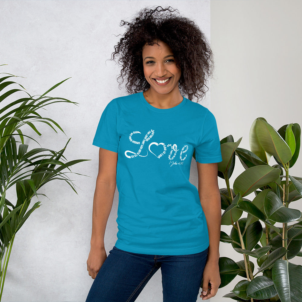 Unisex 1 John 4:16 t-shirt - To Be Amor