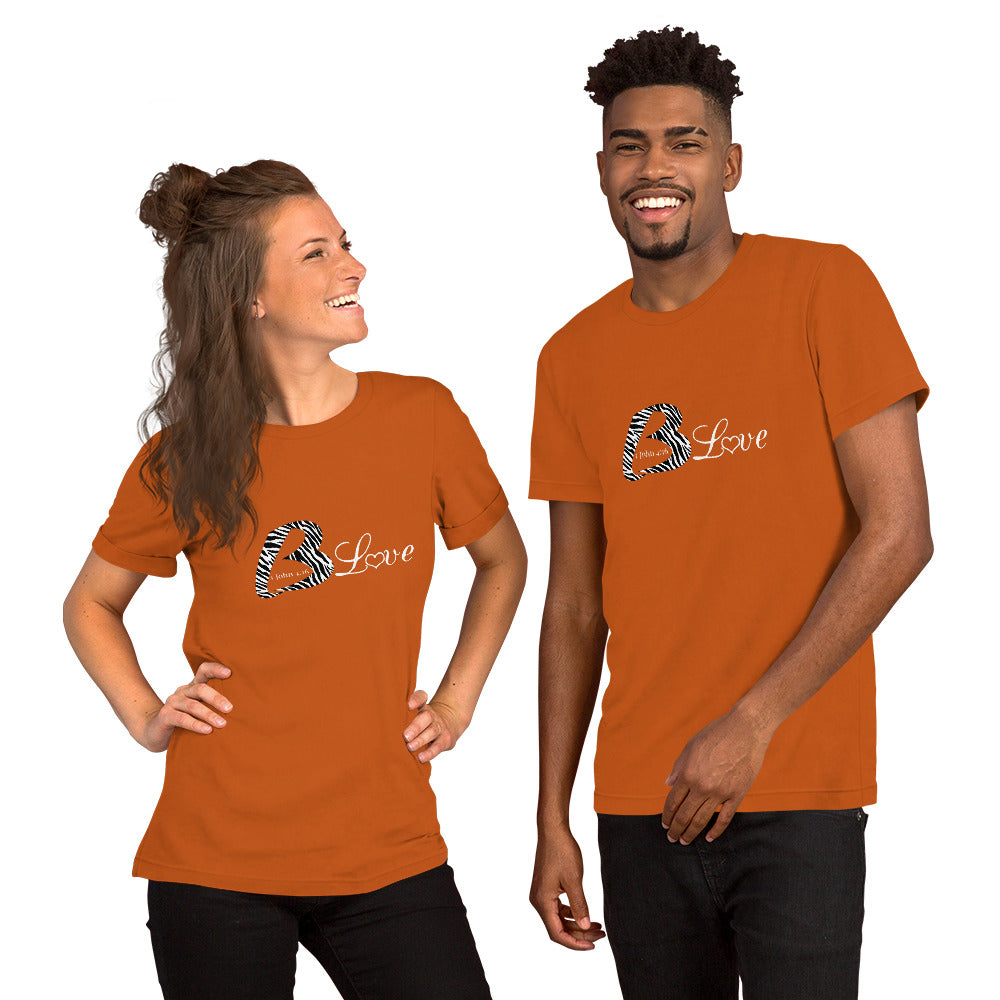 Unisex Blove Zebra t-shirt - To Be Amor