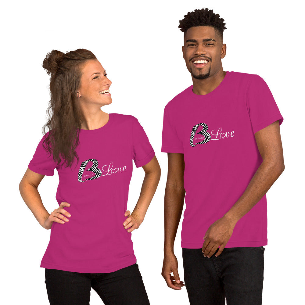 Unisex Blove Zebra t-shirt - To Be Amor