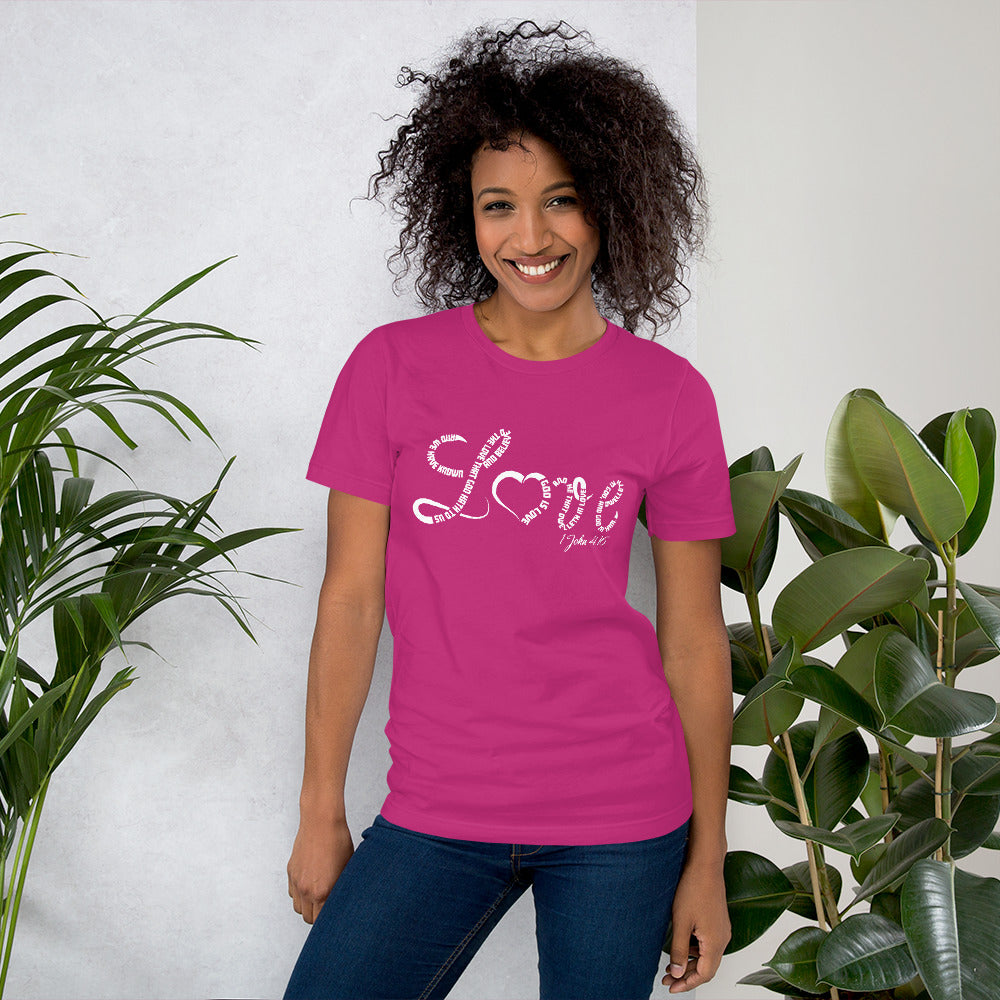 Unisex 1 John 4:16 t-shirt - To Be Amor