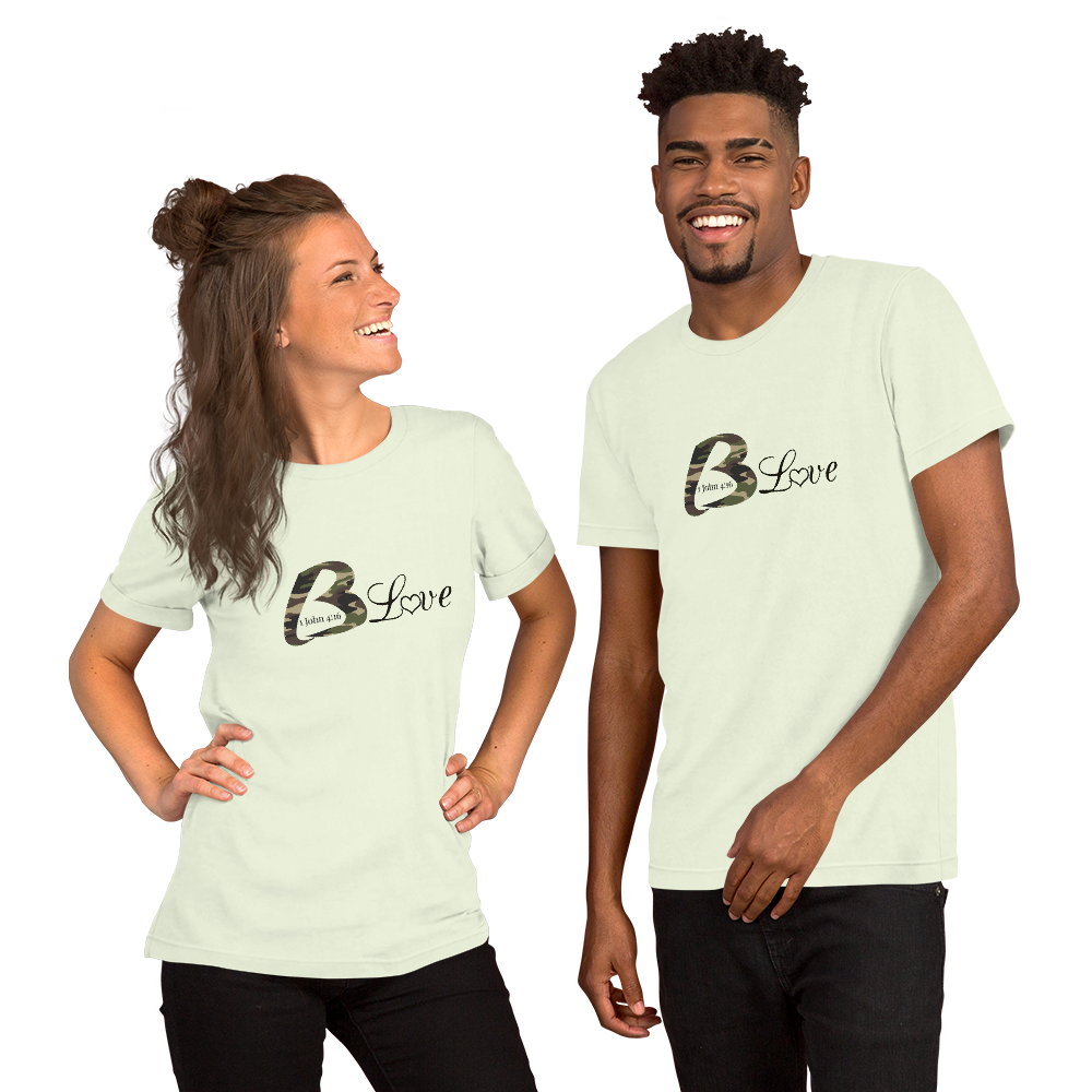 Unisex BLove Camo t-shirt - To Be Amor
