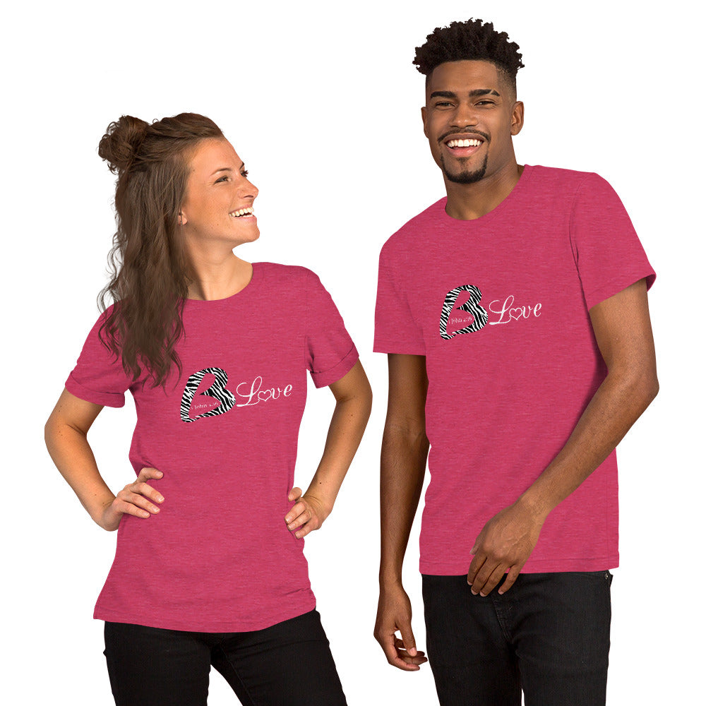 Unisex Blove Zebra t-shirt - To Be Amor