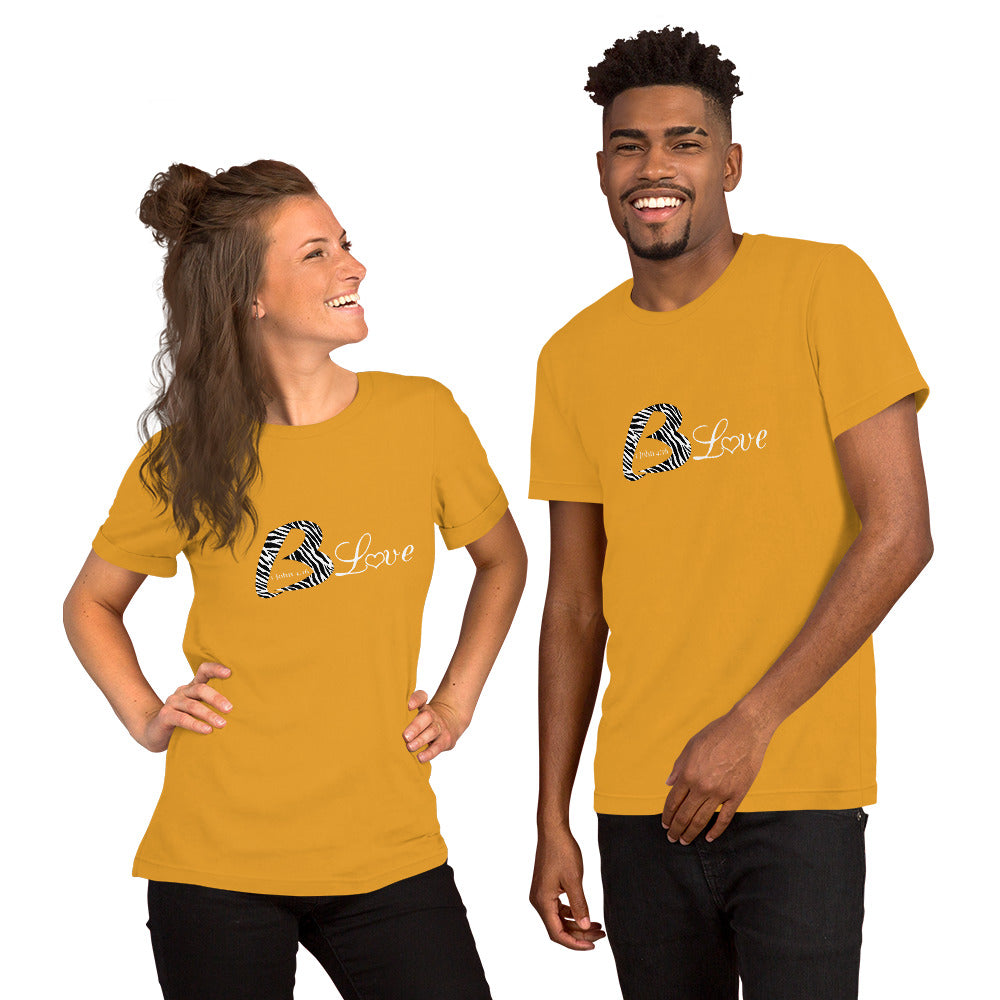 Unisex Blove Zebra t-shirt - To Be Amor