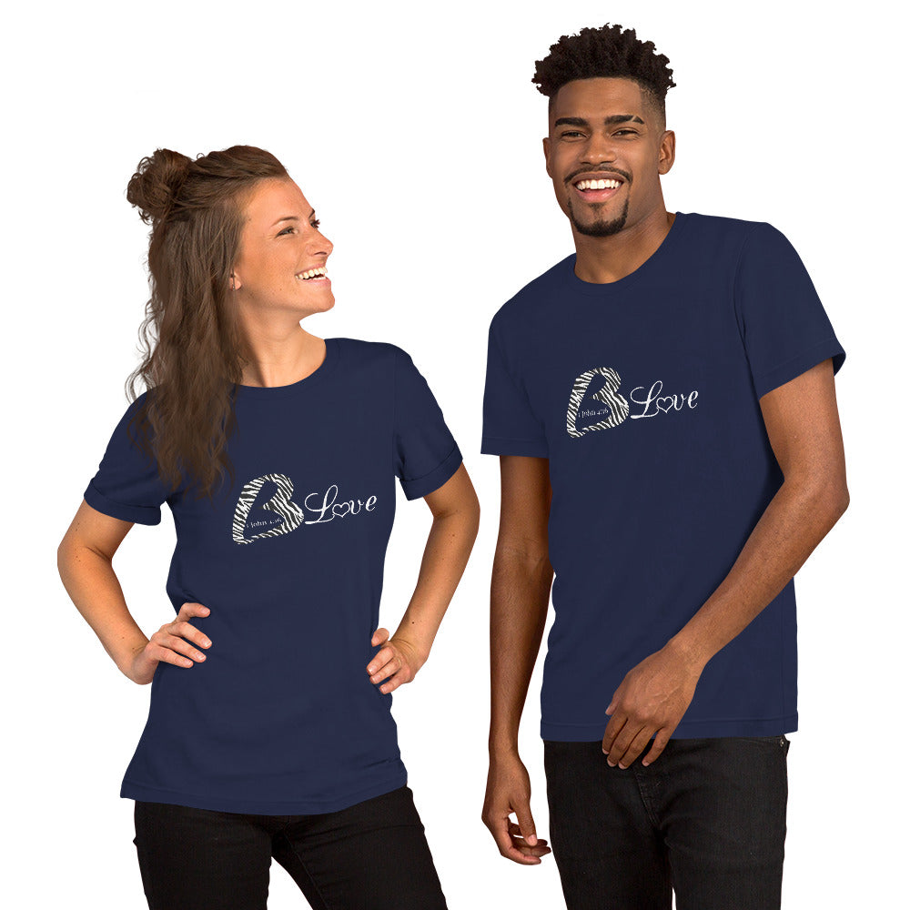 Unisex Blove Zebra t-shirt - To Be Amor
