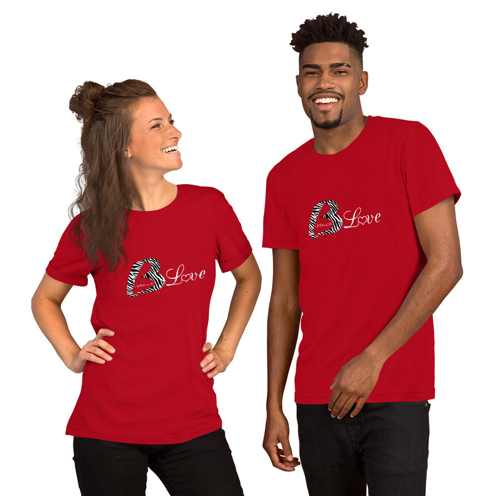 Unisex Blove Zebra t-shirt - To Be Amor