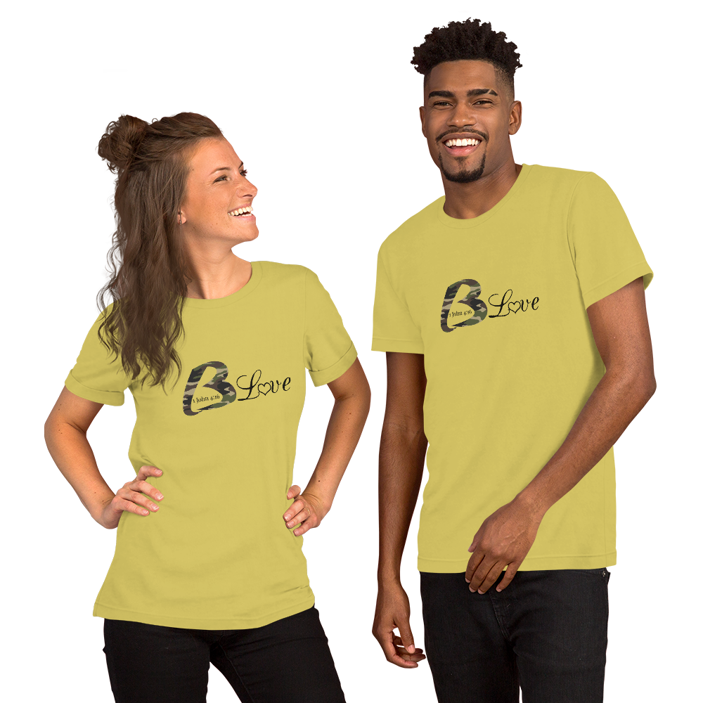 Unisex BLove Camo t-shirt - To Be Amor