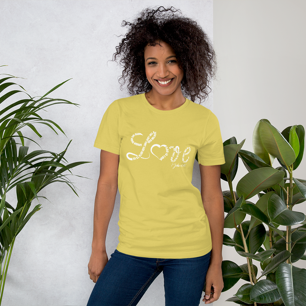 Unisex 1 John 4:16 t-shirt - To Be Amor