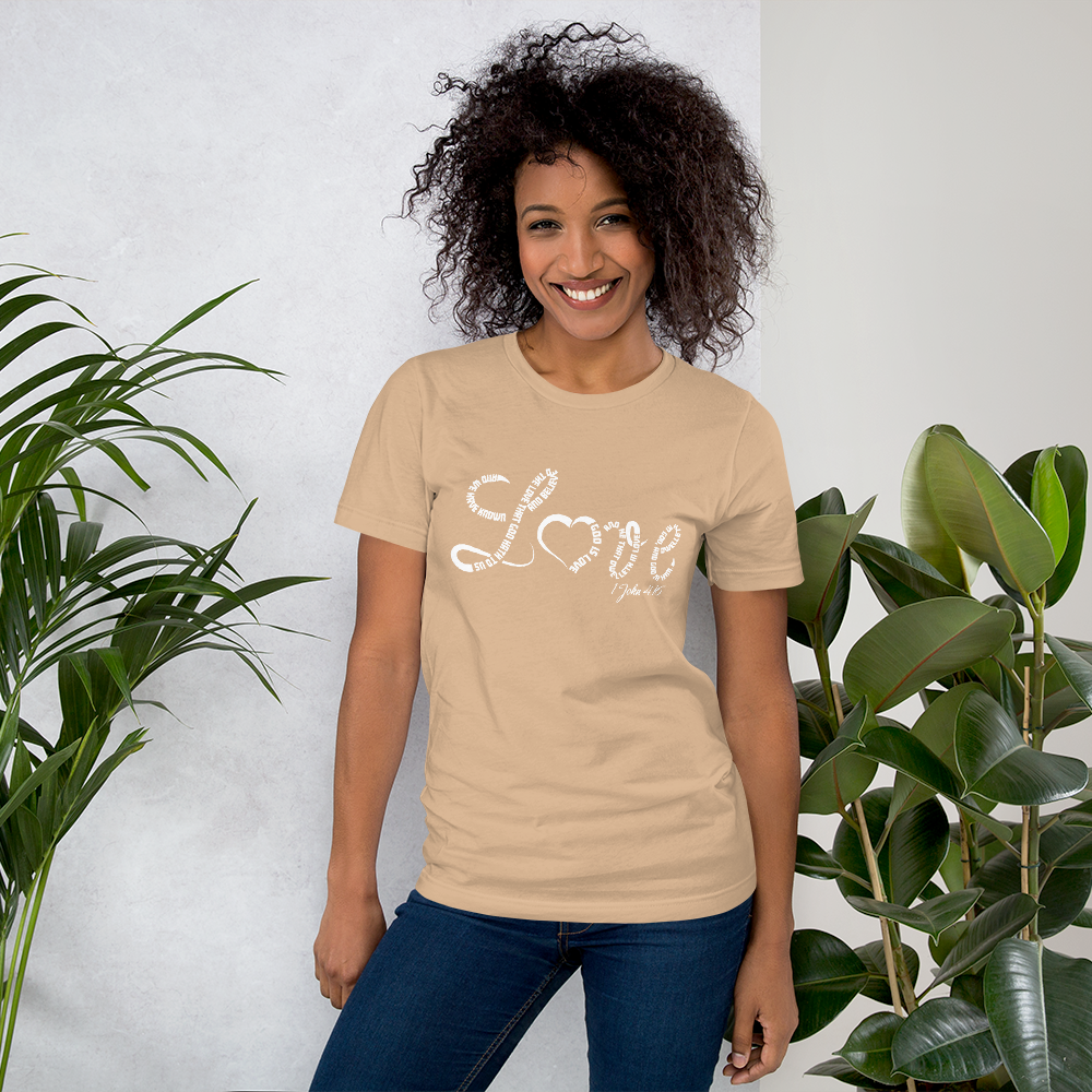 Unisex 1 John 4:16 t-shirt - To Be Amor
