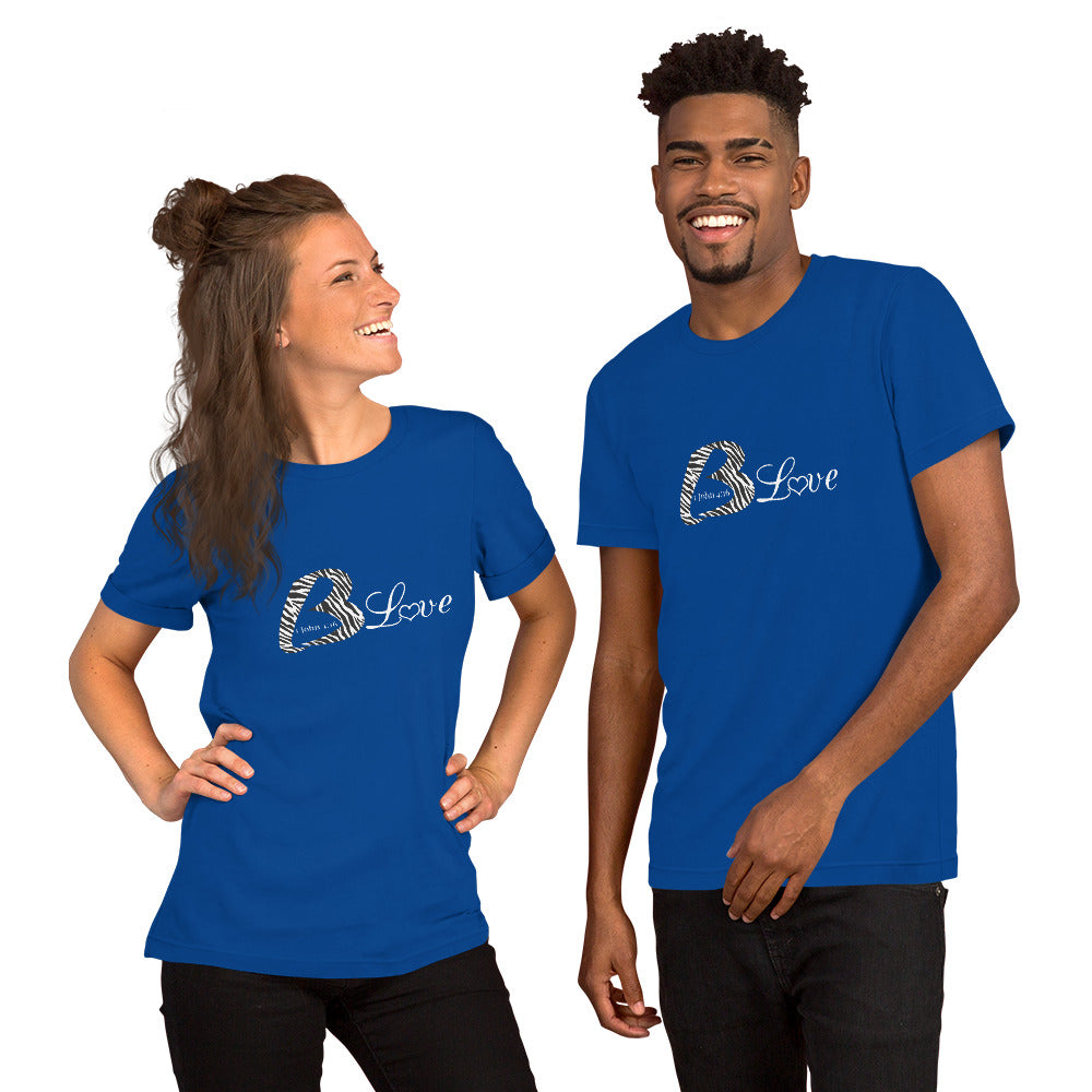 Unisex Blove Zebra t-shirt - To Be Amor