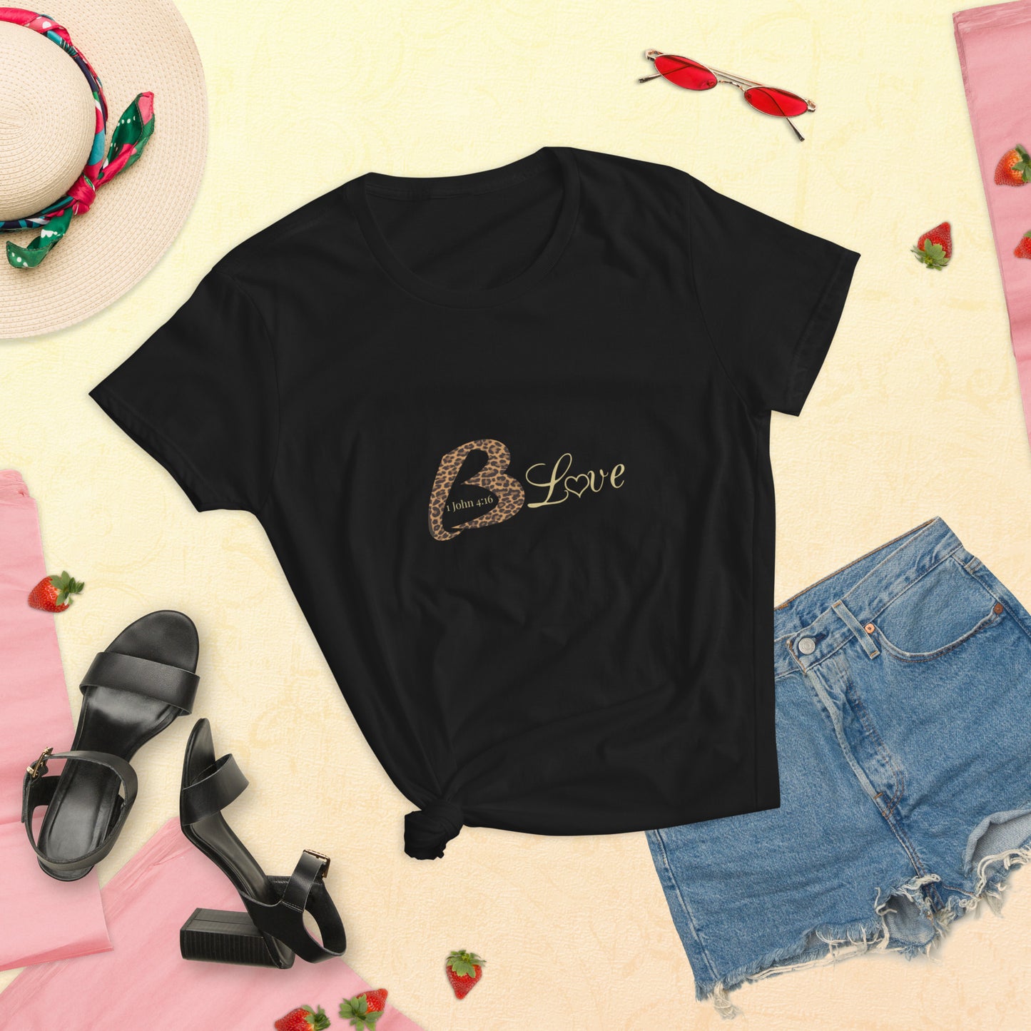 Leopard print Women's short sleeve t-shirt - To Be Amor
