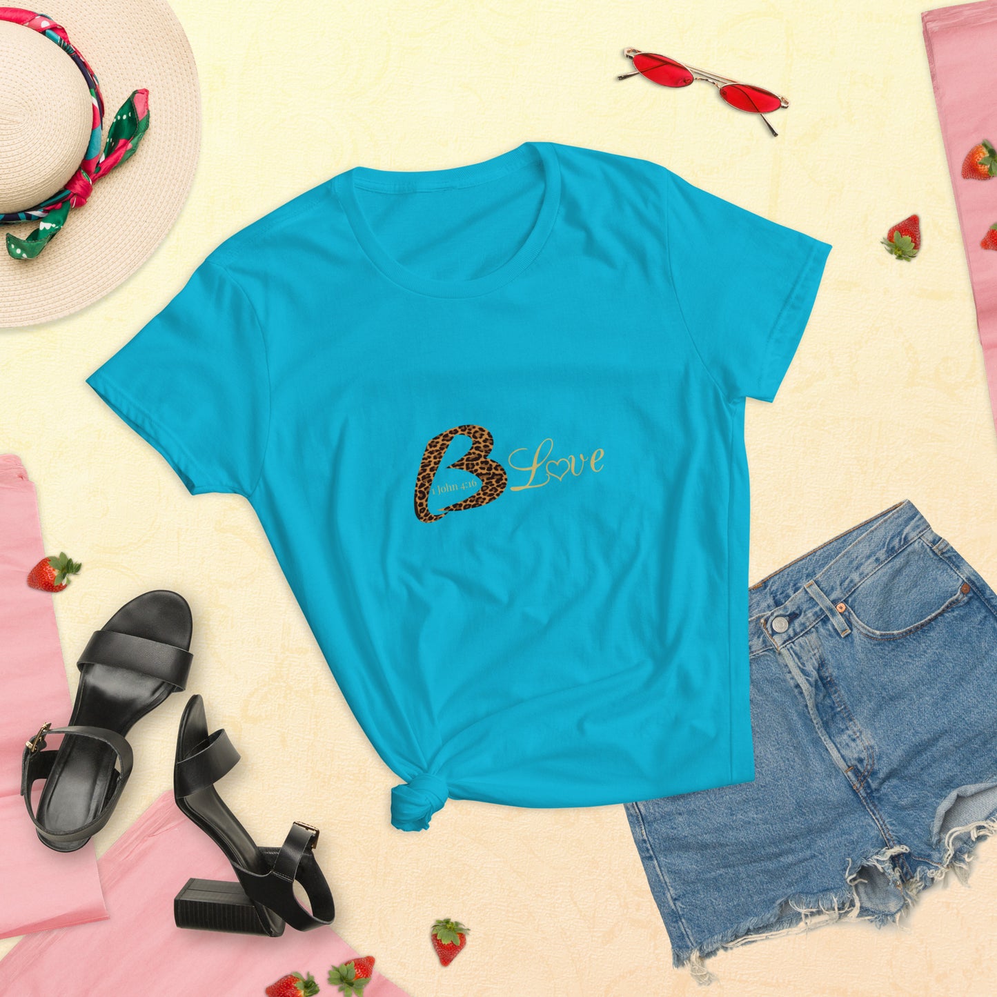 Leopard print Women's short sleeve t-shirt - To Be Amor