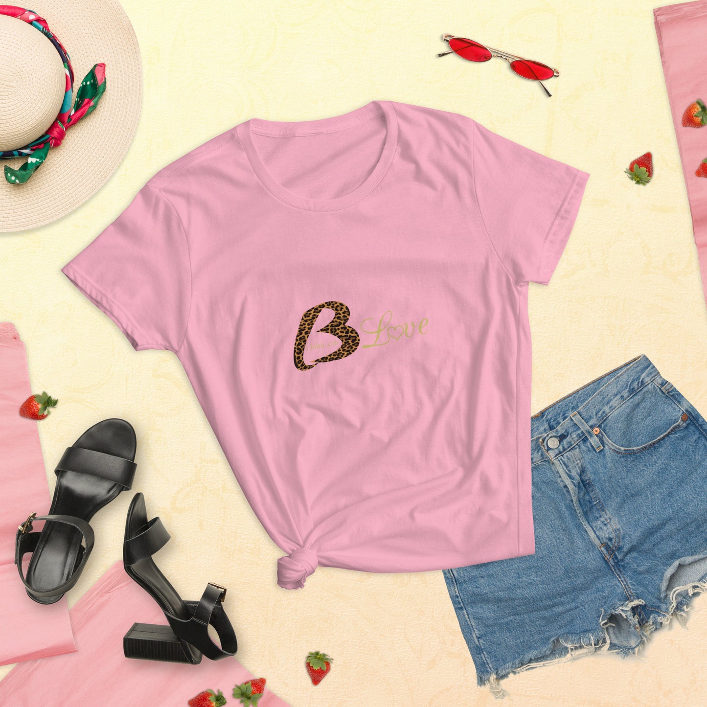 Leopard print Women's short sleeve t-shirt - To Be Amor