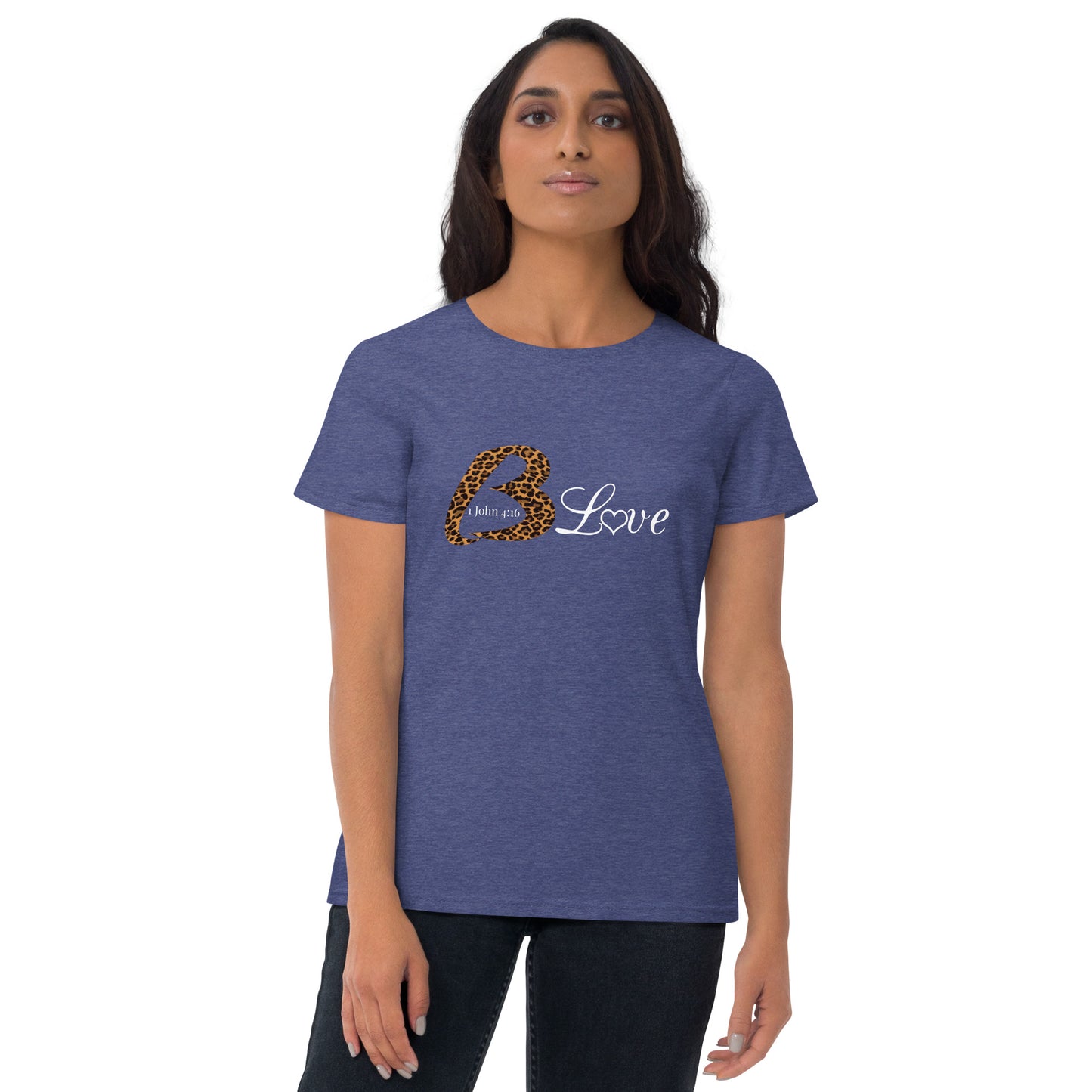 B Love Leopard Print Women's short sleeve t-shirt - To Be Amor