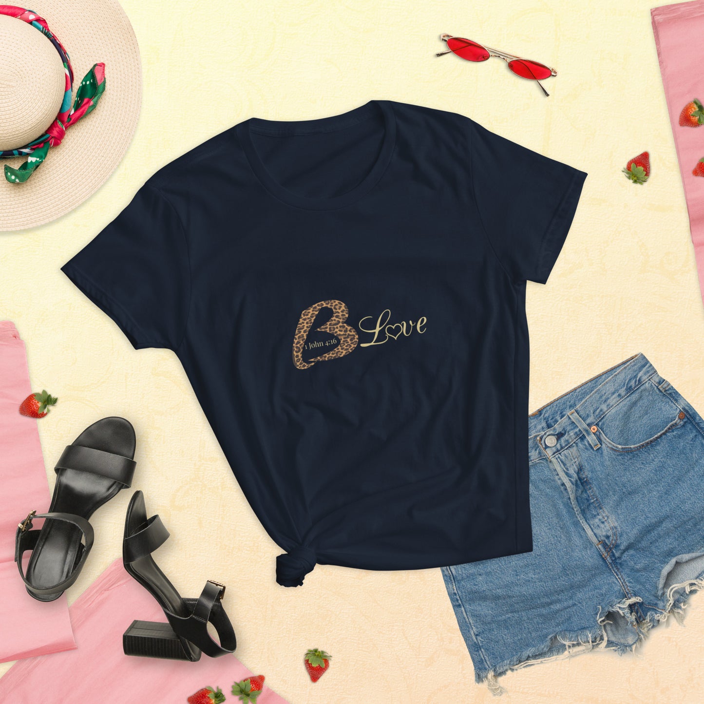 Leopard print Women's short sleeve t-shirt - To Be Amor