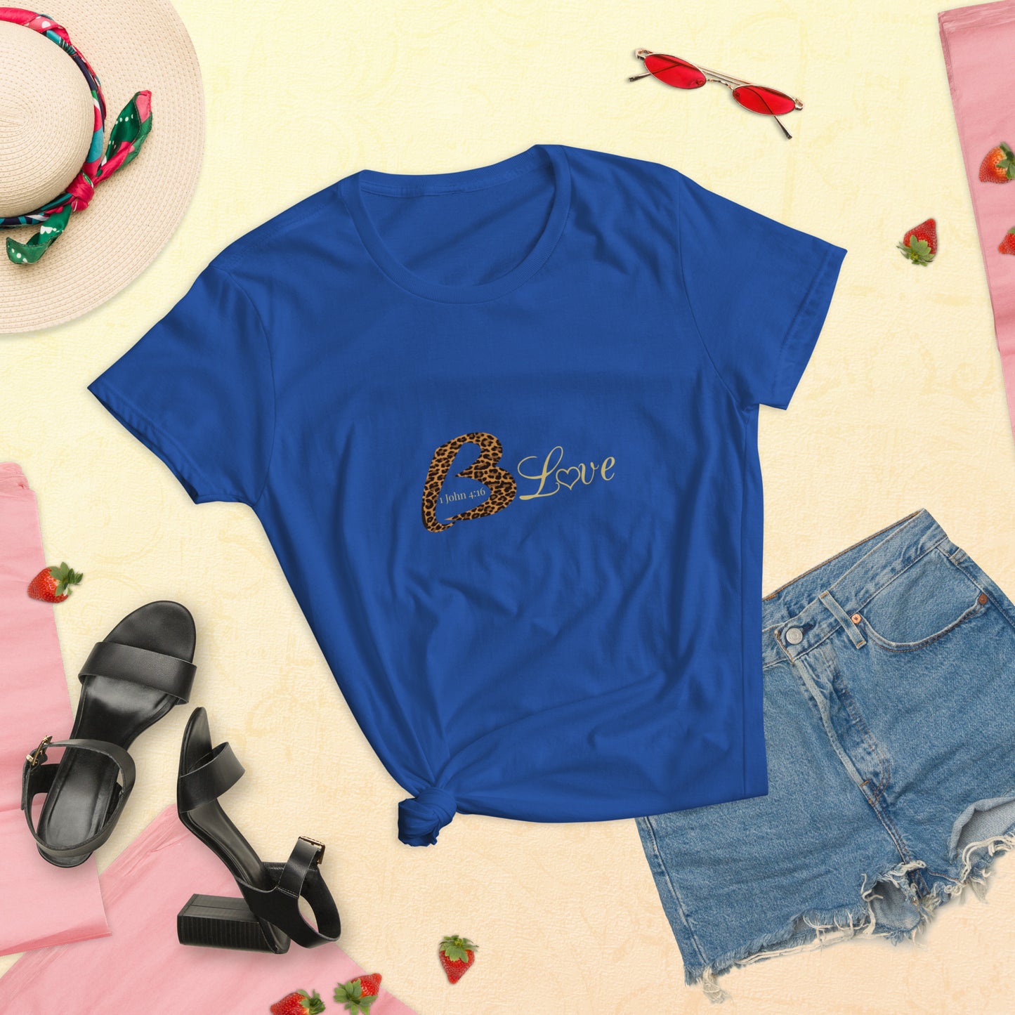Leopard print Women's short sleeve t-shirt - To Be Amor