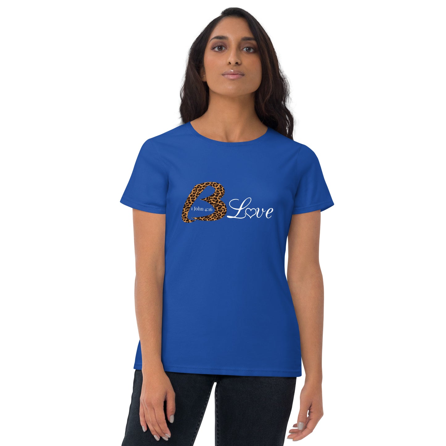 B Love Leopard Print Women's short sleeve t-shirt - To Be Amor