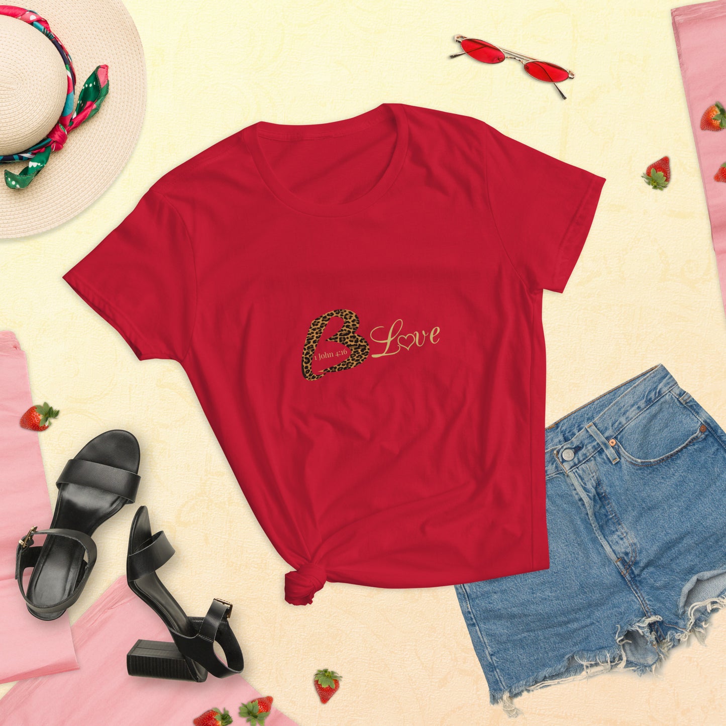 Leopard print Women's short sleeve t-shirt - To Be Amor