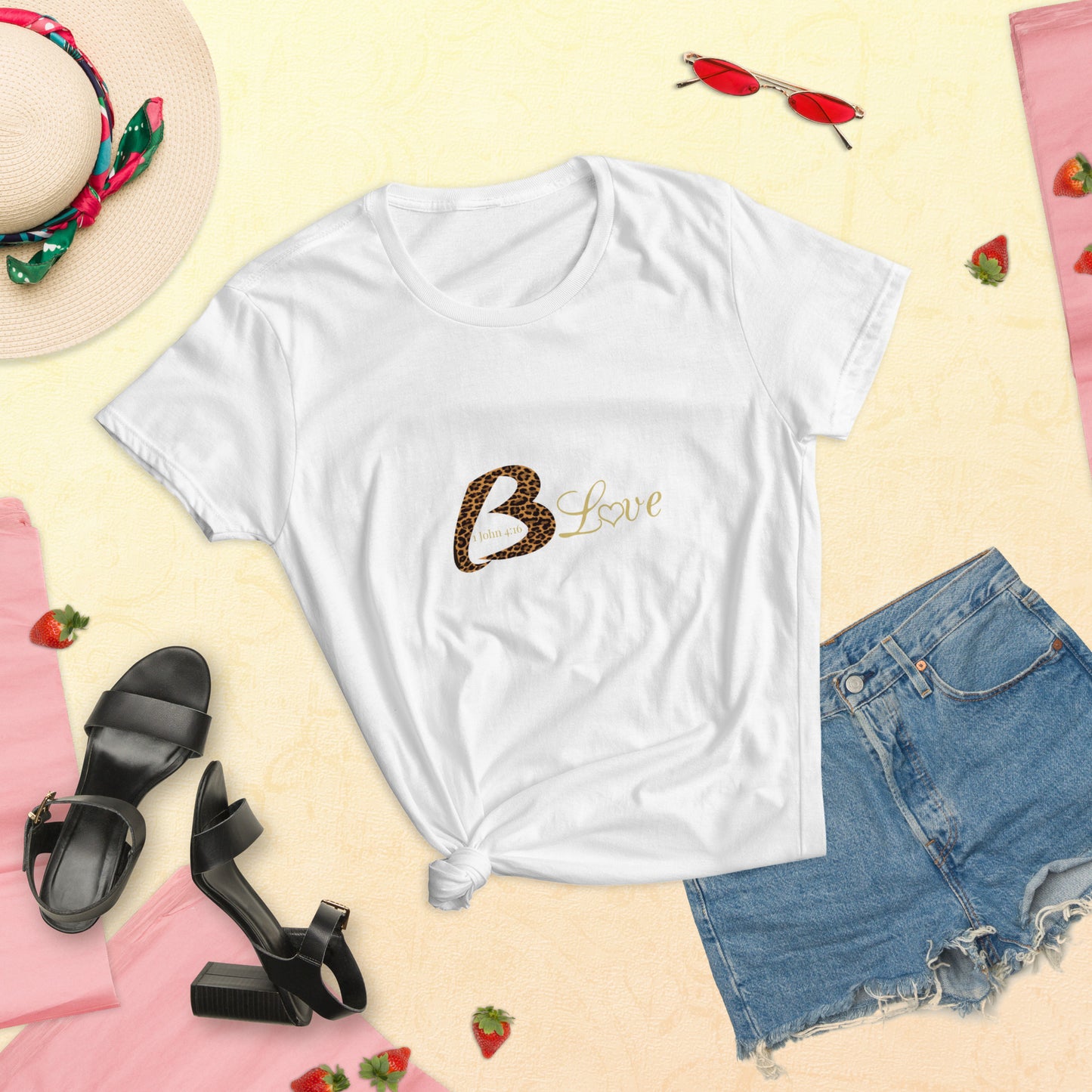 Leopard print Women's short sleeve t-shirt - To Be Amor