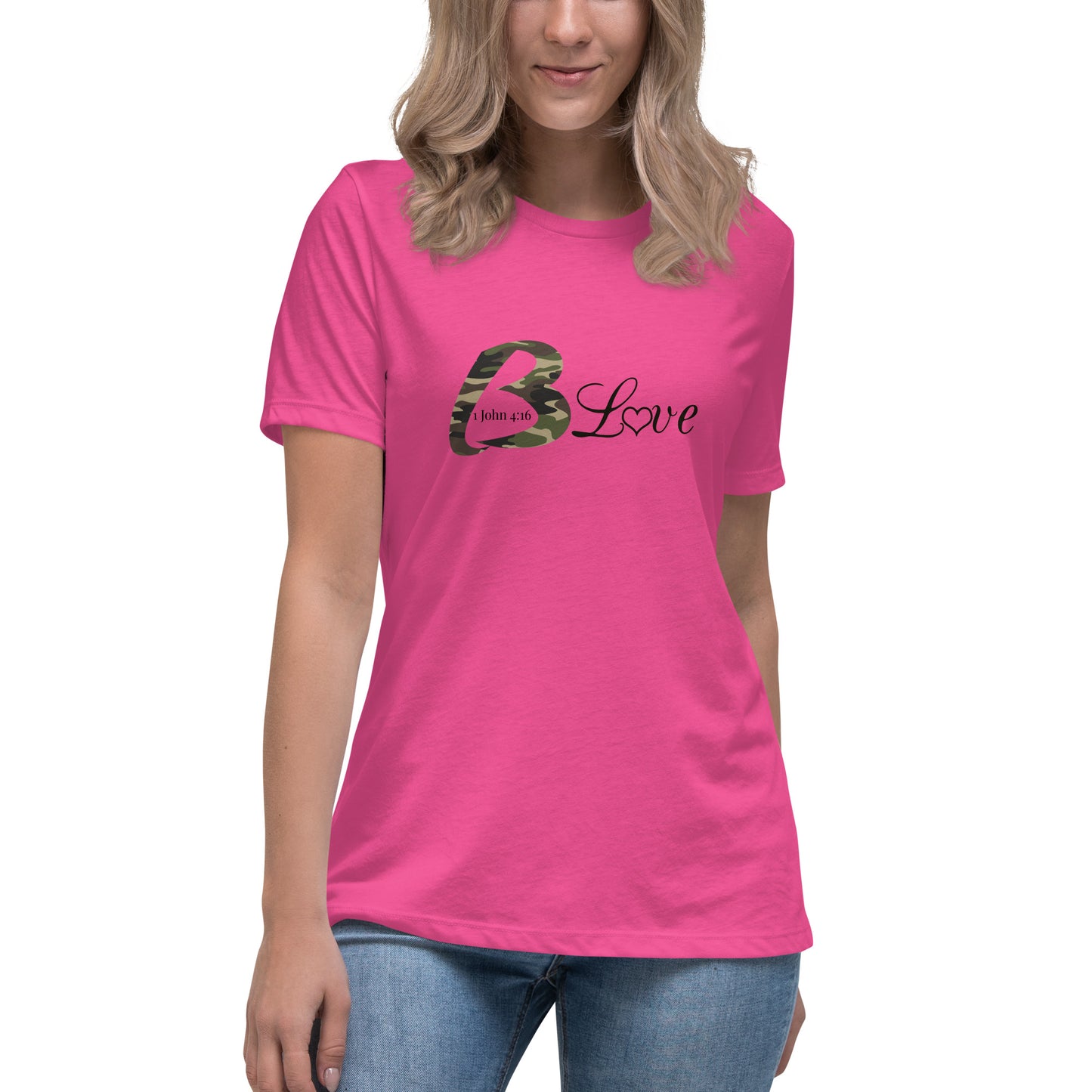 Camo B Love Women's Relaxed T-Shirt - To Be Amor