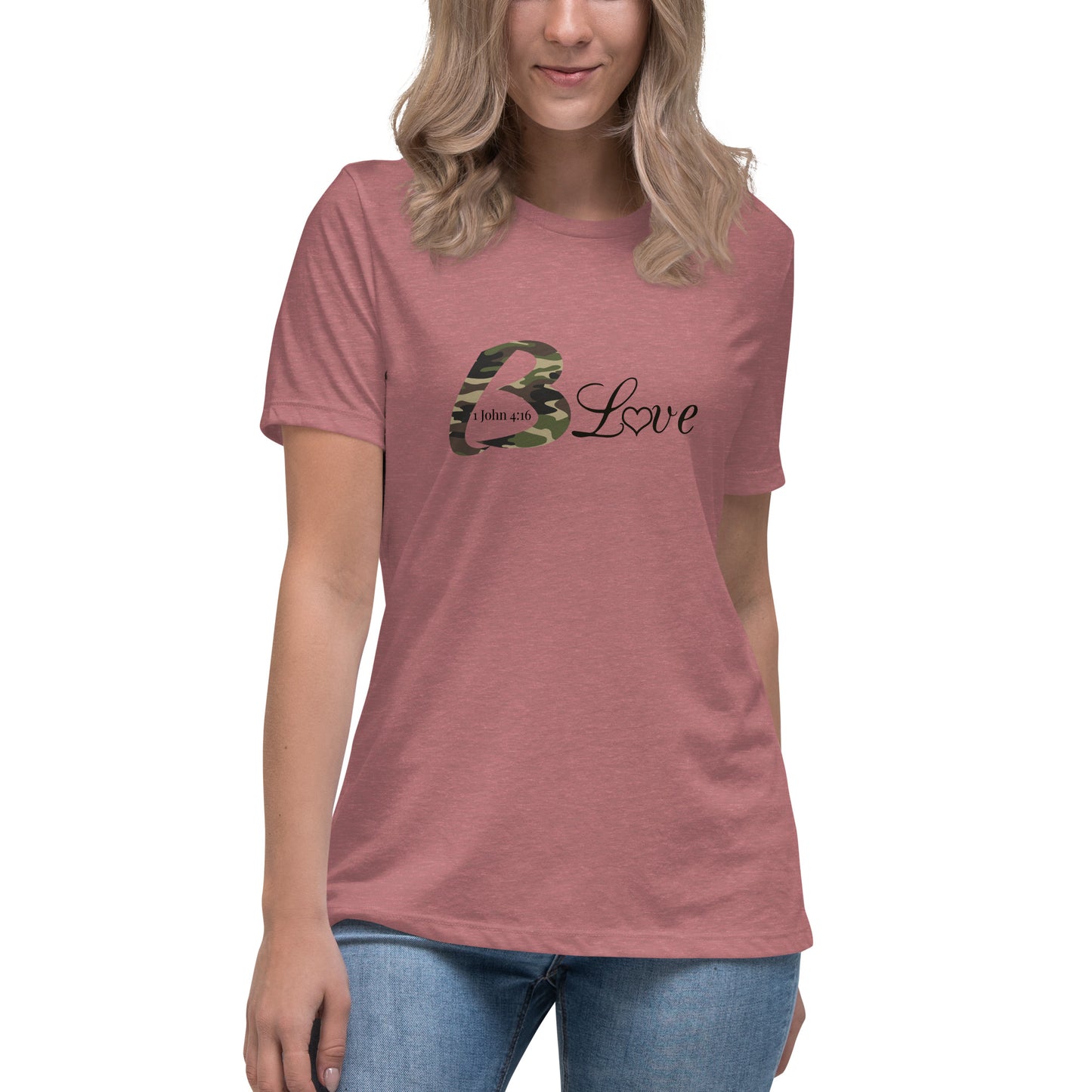 Camo B Love Women's Relaxed T-Shirt - To Be Amor