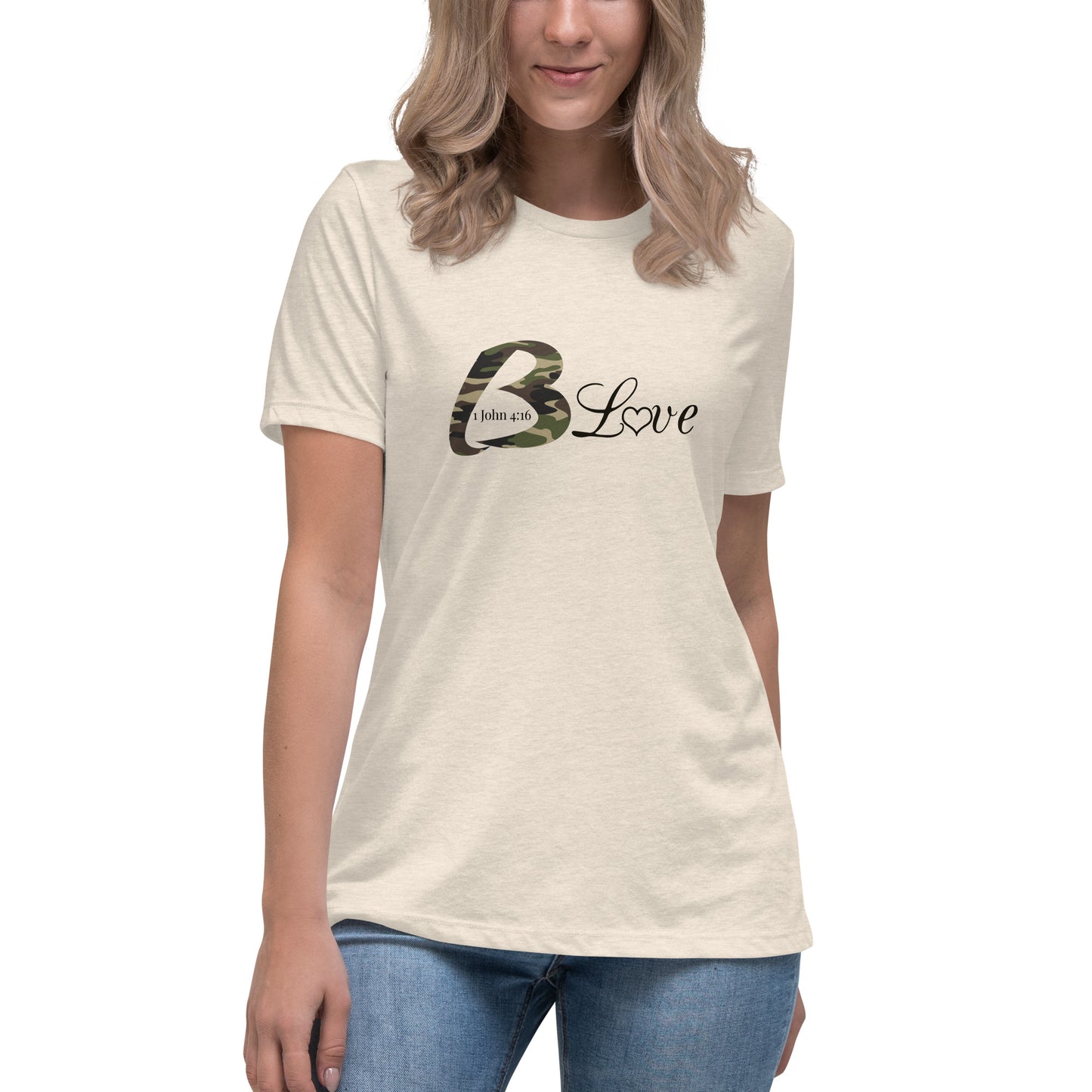 Camo B Love Women's Relaxed T-Shirt - To Be Amor