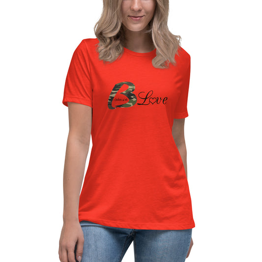 Camo B Love Women's Relaxed T-Shirt - To Be Amor