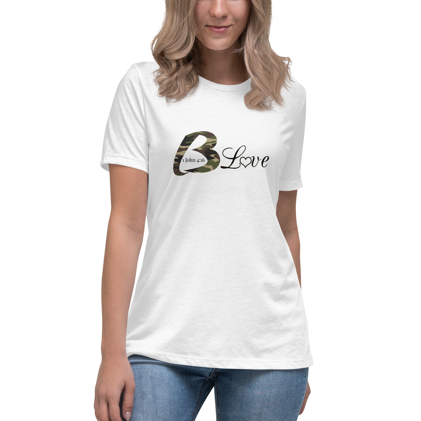 Camo B Love Women's Relaxed T-Shirt - To Be Amor