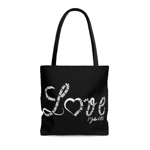 Black Love Tote 1 John 4:16 