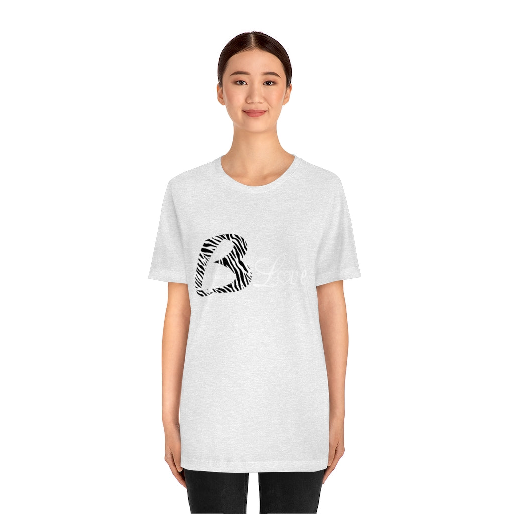 Unisex Jersey BLove Zebra Short Sleeve Tee - To Be Amor 