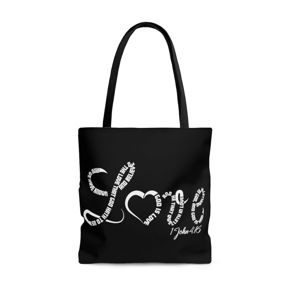 1 John 4:16  AOP Tote Bag - To Be Amor 