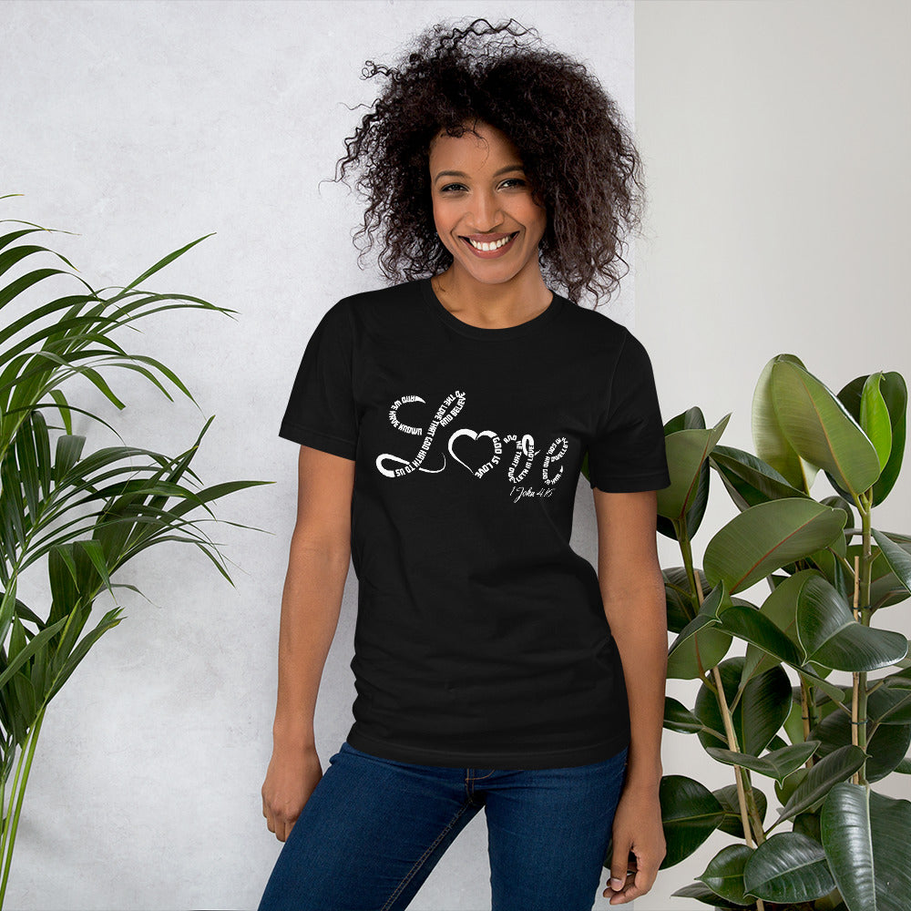 Unisex 1 John 4:16 t-shirt - To Be Amor 