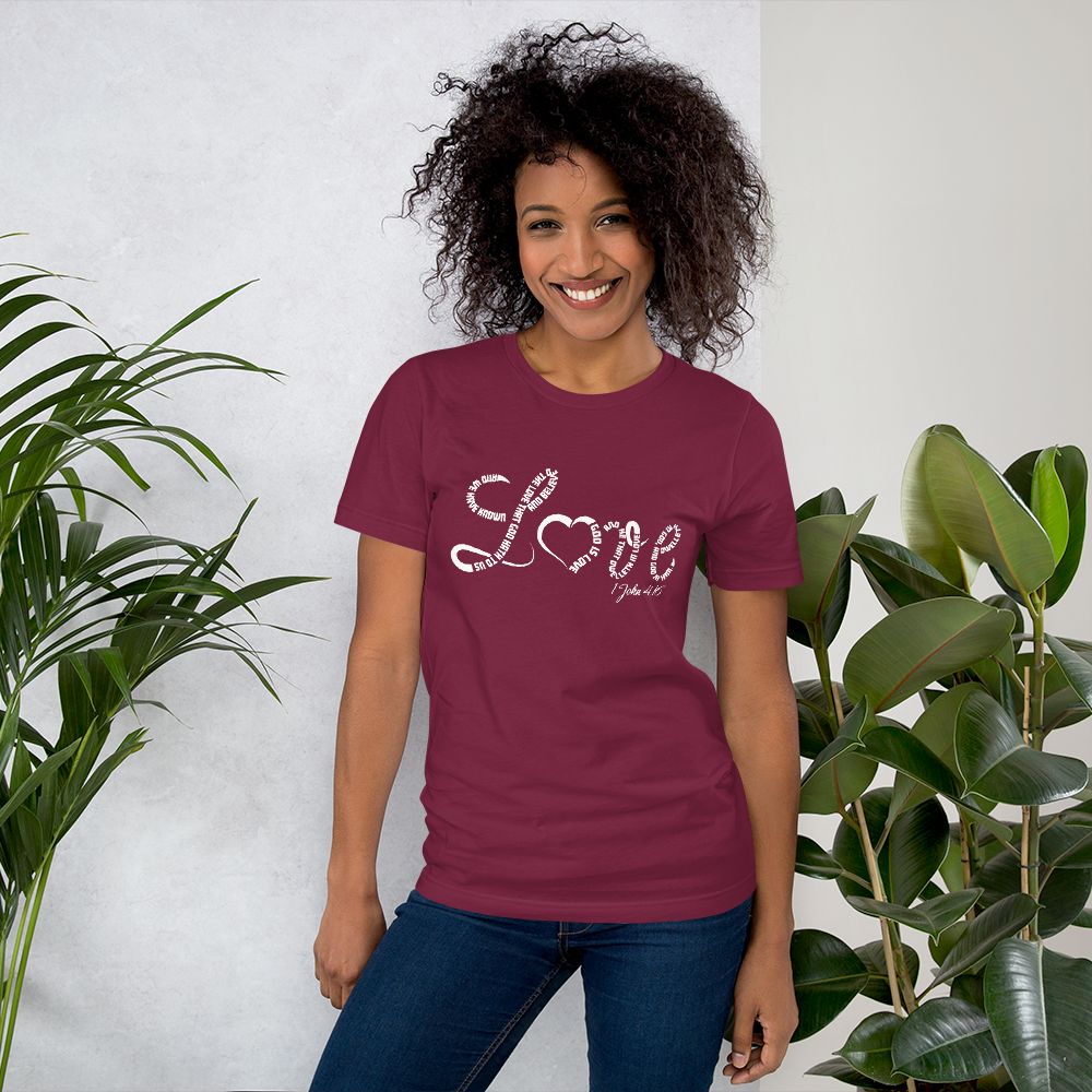 Unisex 1 John 4:16 t-shirt