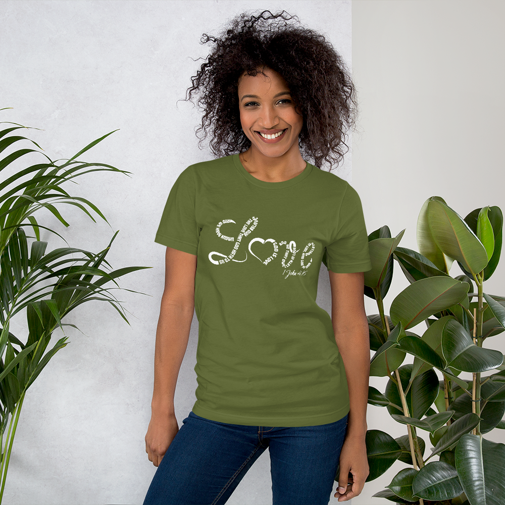 Unisex 1 John 4:16 t-shirt