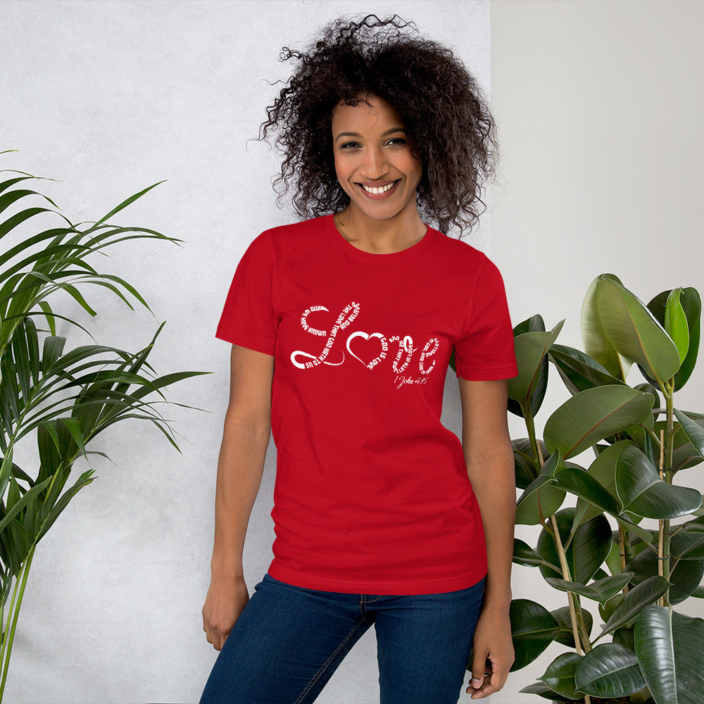 Unisex 1 John 4:16 t-shirt - To Be Amor 