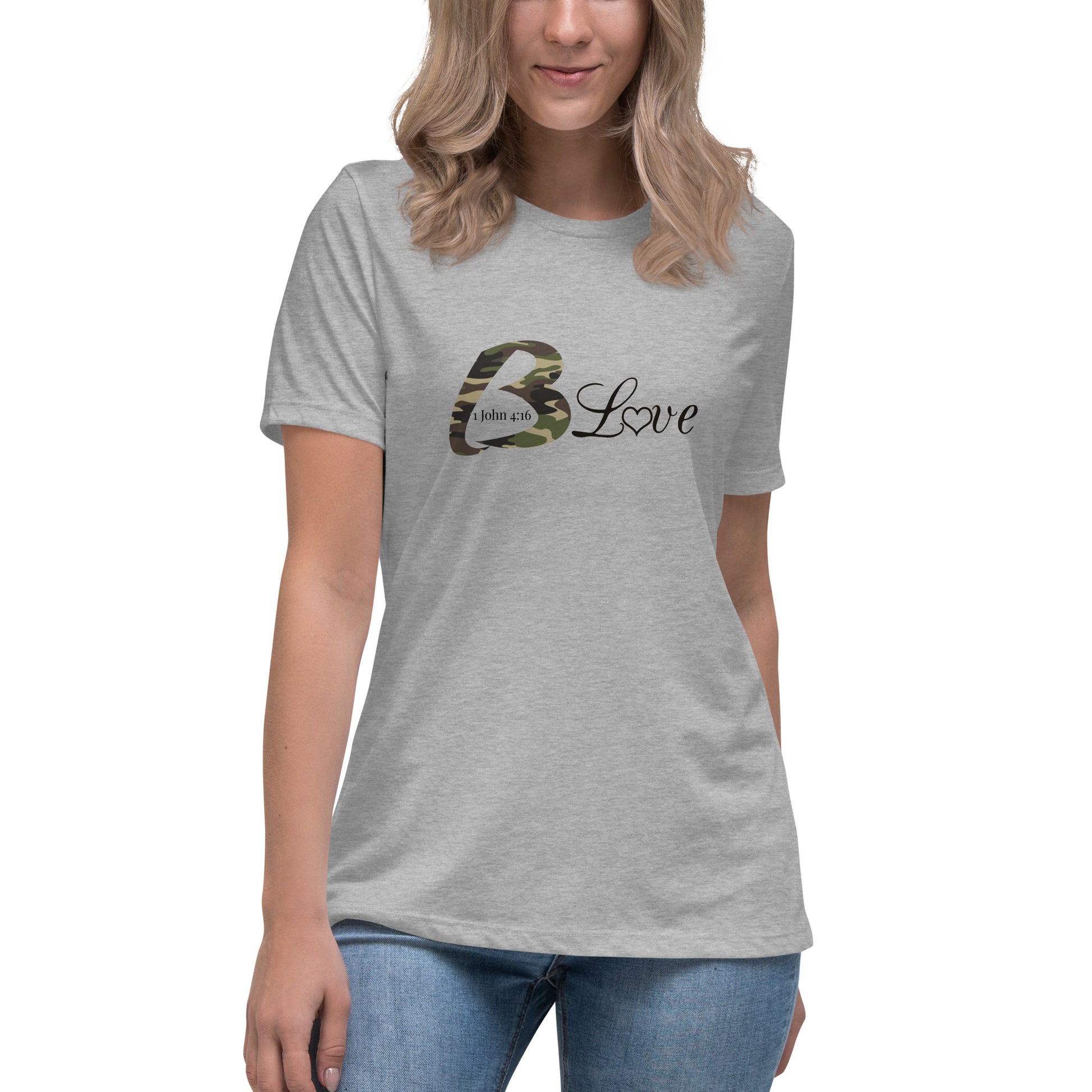 Camo B Love Women's Relaxed T-Shirt - To Be Amor 